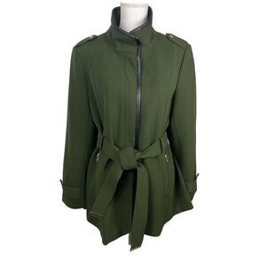 Preston And York Green Military‎ Style Epaulettes Soft Shell Coat Women’s Size M